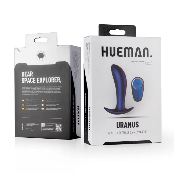Hueman Uranus - anaal vibrator met afstandsbediening - oplaadbaar - paars