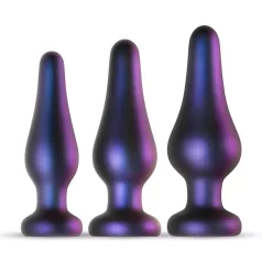 Hueman Comets - siliconen buttplug set - 3 stuks - paars