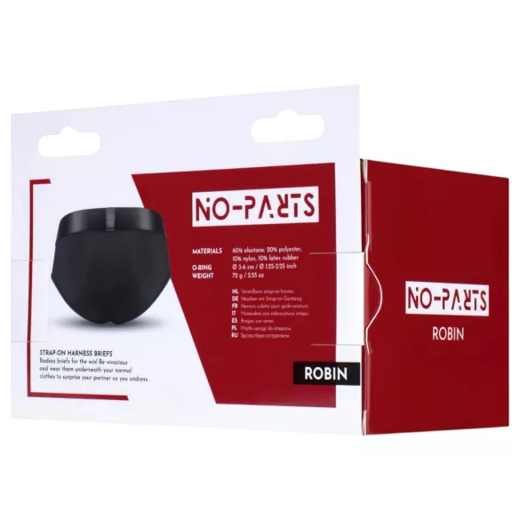 No-Parts Robin - strap-on slipje - zwart - maat M