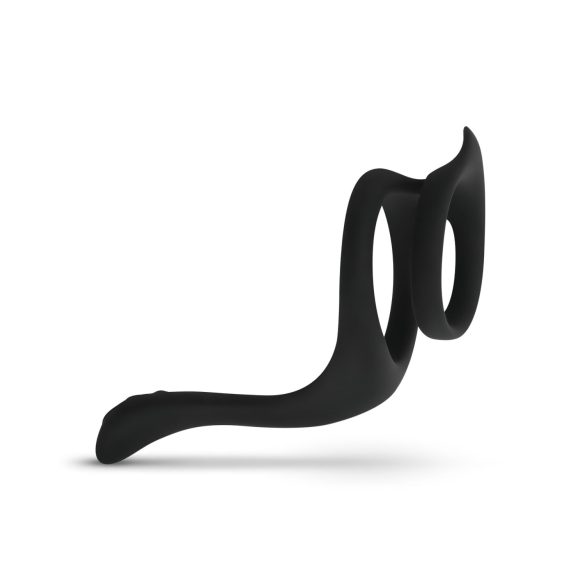 Easytoys Pleasure Ring - flexibele penis- en teeltring (zwart)