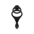 Easytoys Pleasure Ring - flexibele penis- en teeltring (zwart)