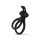 Easytoys Share Ring - vibrerende penis- en teelstring (zwart)