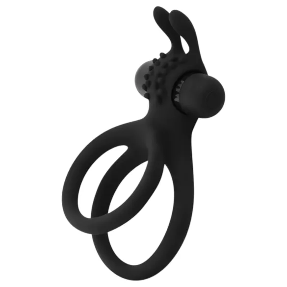 Easytoys - Vibrerende penis- en balring - siliconen - zwart