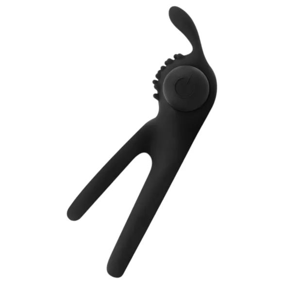 Easytoys - Vibrerende penis- en balring - siliconen - zwart