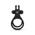 Easytoys Share Ring - vibrerende penis- en teelstring (zwart)