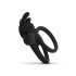 Easytoys Share Ring - vibrerende penis- en teelstring (zwart)