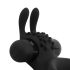 Easytoys Share Ring - vibrerende penis- en teelstring (zwart)
