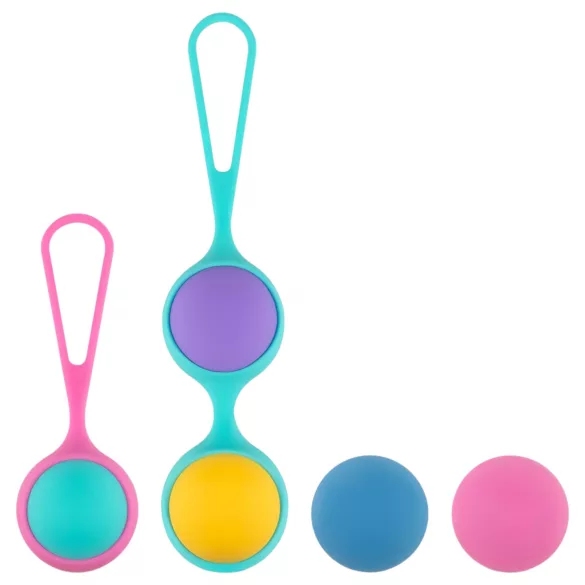 PMV20 Vita - kegelbal set - verstelbaar gewicht - siliconen - multicolor