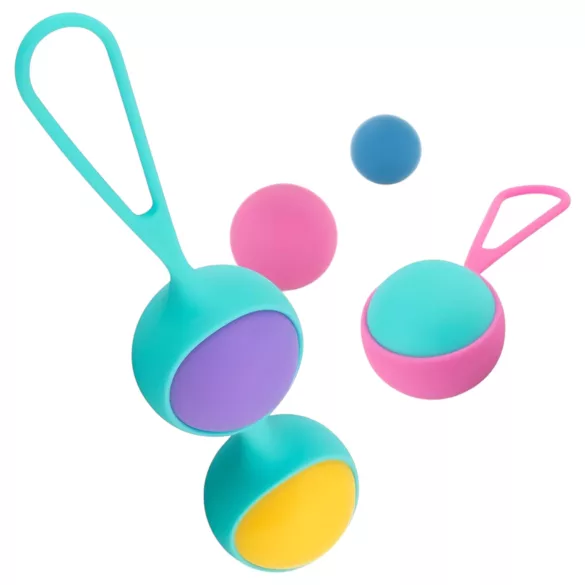 PMV20 Vita - kegelbal set - verstelbaar gewicht - siliconen - multicolor