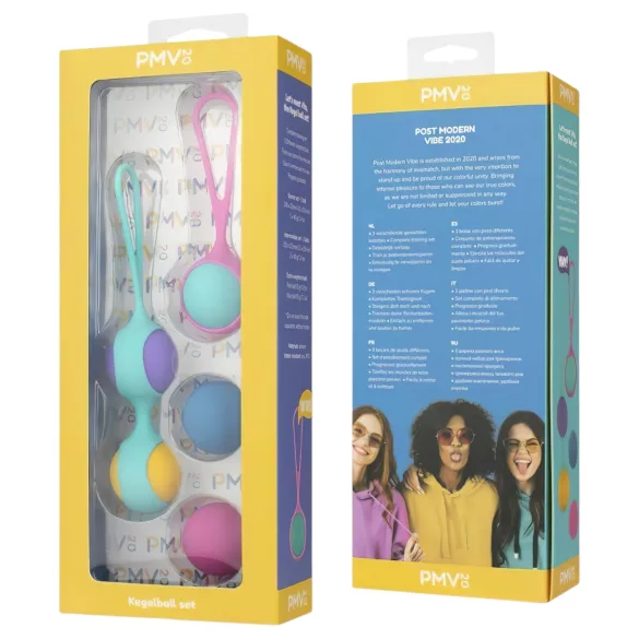 PMV20 Vita - kegelbal set - verstelbaar gewicht - siliconen - multicolor