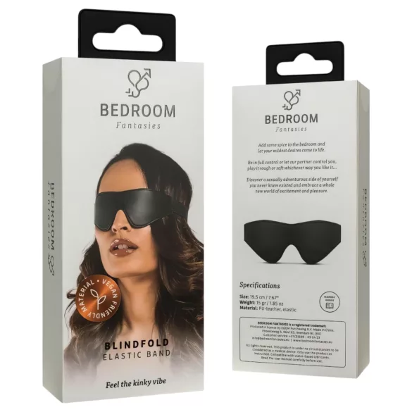 Bedroom Fantasies - oogmasker - lederlook - zwart