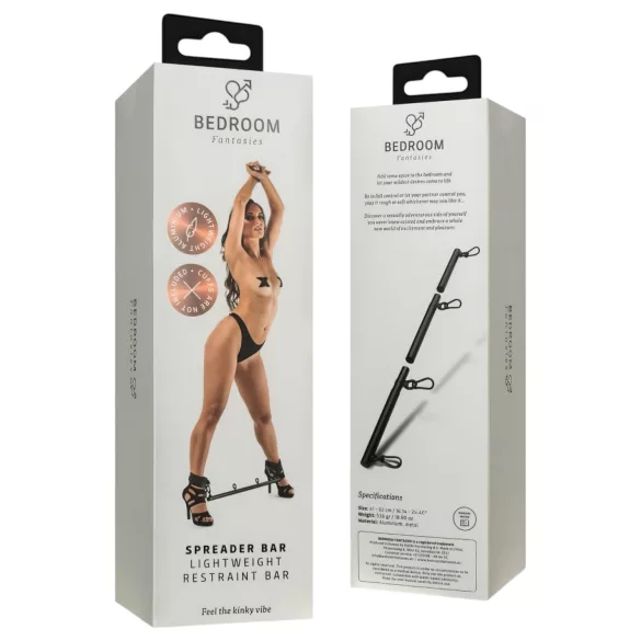 Bedroom Fantasies - verstelbare spreader bar - metaal - zwart