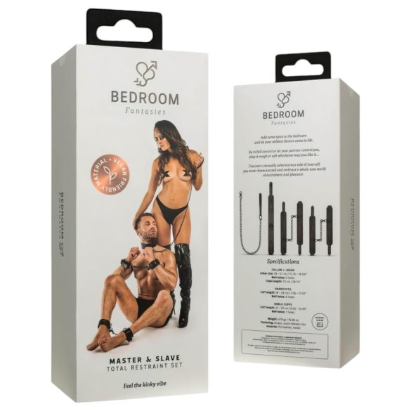 Slaapkamerfantasieën - Volledige Bondageset - 4-delig (zwart)