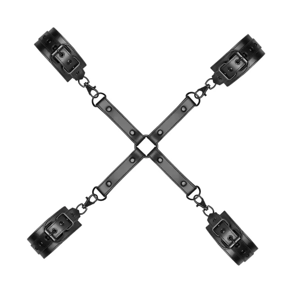 Bedroom Fantasies - bondage boeien set - pols- en enkelboeien - zwart