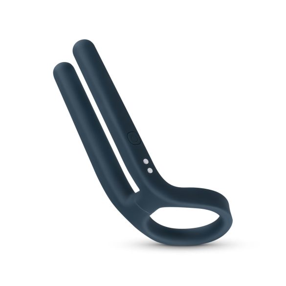 Boners - Oplaadbare penis- en balvibrator (blauw)