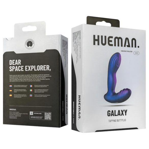 Hueman Galaxy - pulserende anaal vibrator - siliconen - paars