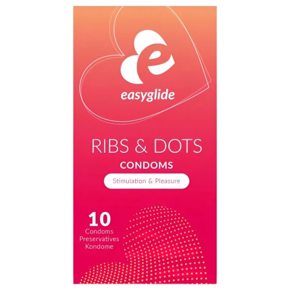 EasyGlide - condooms met ribbels en nopjes - 10 stuks