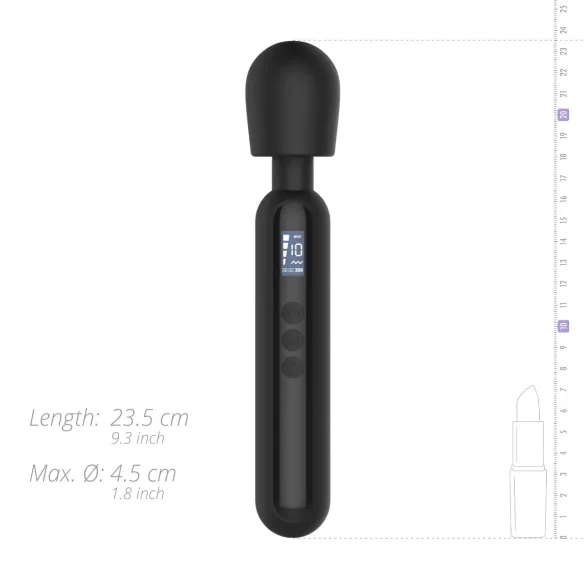 BLAQ - vibrator massager digitaal - zwart