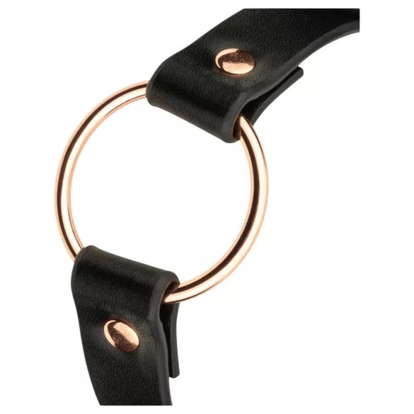 Rosy Gold - halsband - verstelbaar - zwart/roségoud