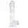 EasyToys - dildo met ballen - 13,5cm - transparant