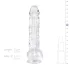 EasyToys - dildo met ballen - 13,5cm - transparant