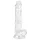 EasyToys - dildo met ballen - transparant - 17cm