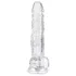 EasyToys - dildo met ballen - transparant - 17cm