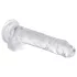 EasyToys - dildo met ballen - transparant - 17cm