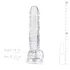 EasyToys - dildo met ballen - transparant - 17cm