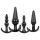 EasyToys - anale plug set - 4 delig (zwart)