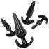 EasyToys - anale plug set - 4 delig (zwart)