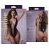 Christine - diep uitgesneden net body - (zwart) - XS-XL