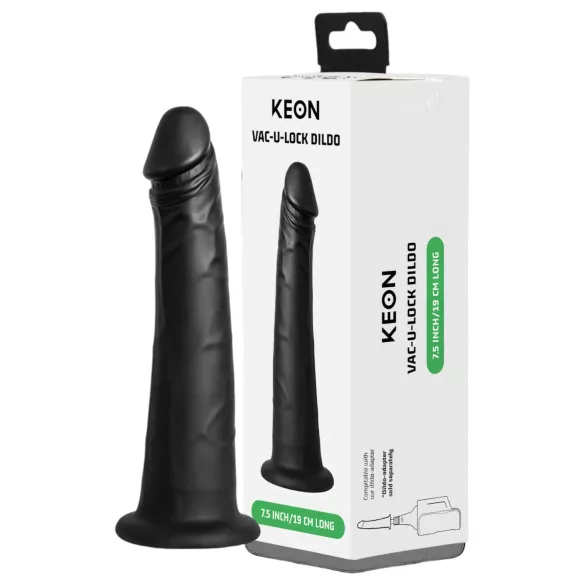 Kiiroo - realistische vacuüm dildo - 19cm - zwart