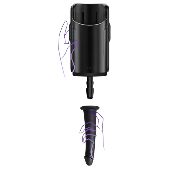 Kiiroo - realistische vacuüm dildo - 19cm - zwart