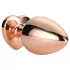 Gleaming Love - buttplug aluminium hartvormige steen - M - roségoud