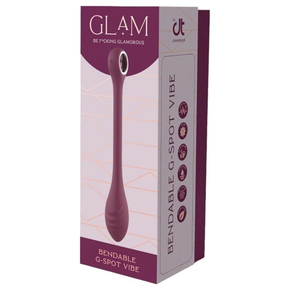 Glam - oplaadbare, waterdichte buigbare G-spot vibrator (paars)
