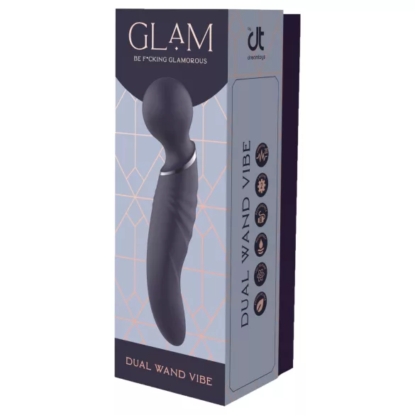 Glam - dubbele wandvibrator (donkergrijs)