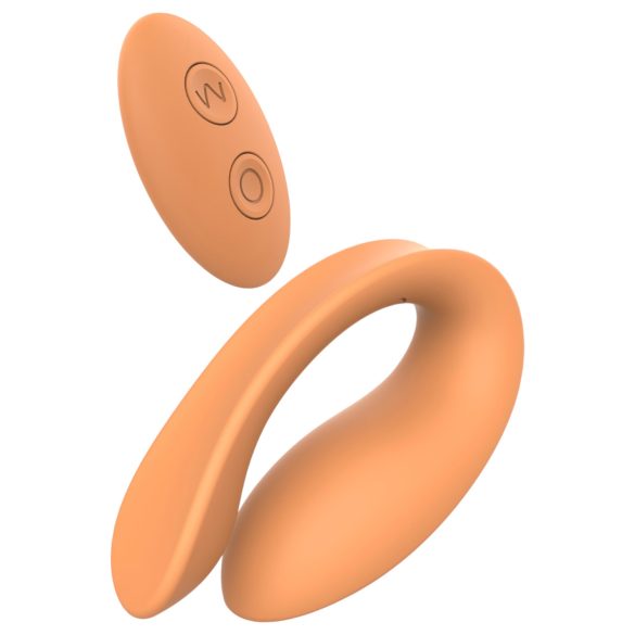 Glam - oplaadbare, afstandsbediende partnervibrator (oranje)