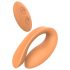 Glam - oplaadbare, afstandsbediende partnervibrator (oranje)