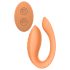 Glam - oplaadbare, afstandsbediende partnervibrator (oranje)