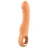 Glam - flexibele geribbelde vibrator (perzikkleurig)