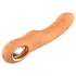 Glam - flexibele geribbelde vibrator (perzikkleurig)
