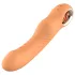 Glam - flexibele geribbelde vibrator (perzikkleurig)