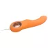 Glam - flexibele geribbelde vibrator (perzikkleurig)