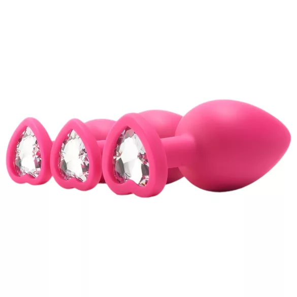 Flirts anale trainingskit - anale plug set (3 stuks) - roze