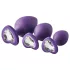 Flirts - anale training set - set van 3 buttplugs - siliconen paars