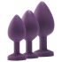 Flirts anale trainingsset - anale plugset (3 stuks) - paars