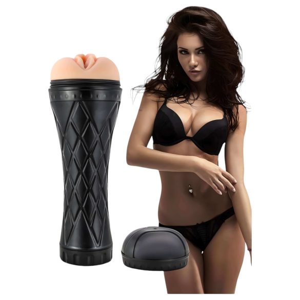 Tori van hiernaast - levensechte vagina in hoes (natuur-zwart)