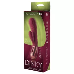   Dinky Jimmy K. Duo - vibrator met clitorisstimulator - oplaadbaar - rood