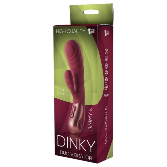 Dinky Jimmy K. Duo - oplaadbare, clit-staafvibrator (rood)
